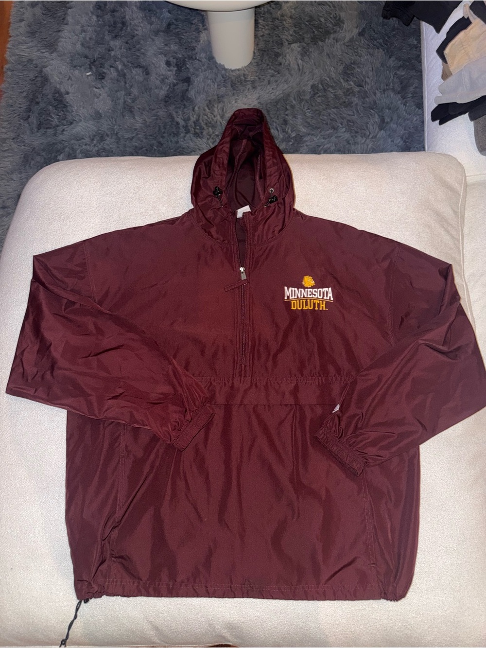 Champion Maroon Minnesota Duluth Hooded Windbreaker